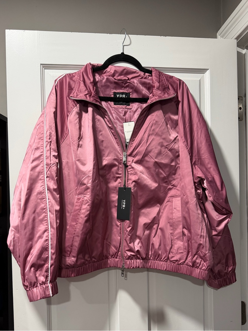YPB by Abercrombie & Fitch Dusty Rose Pink Windbreaker Jacket Size XXL NWT